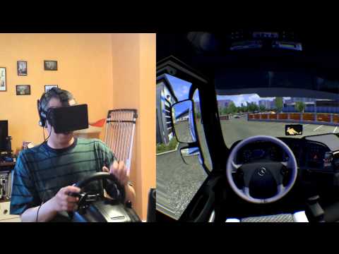 Euro truck simulator 2 с очками Oculus Rift (виртуальная реальность)