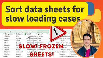Sort spreadsheets based on multiple columns - easy solution for slow load or frozen sheets | Python