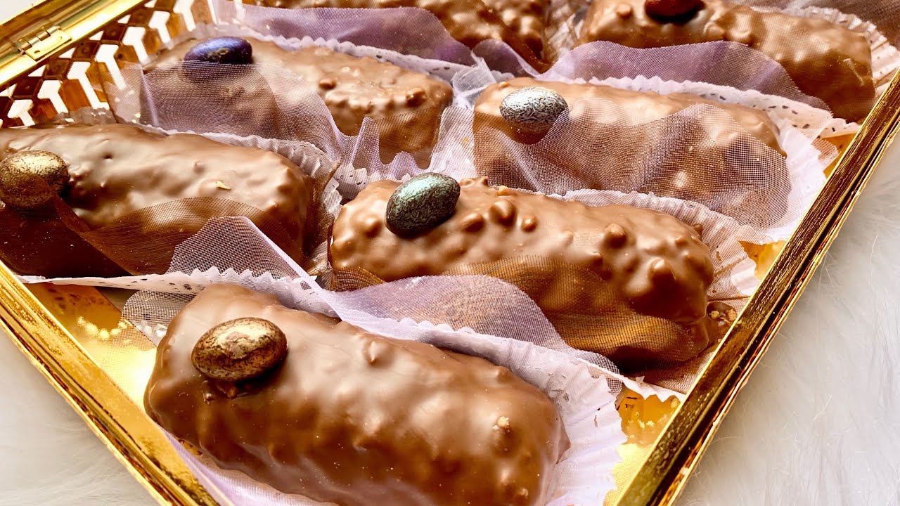 حلويات العيد😍صبيعات الكاوكاو بالشوكولا قاطو سهل التحضير بمكونات بسيطة يقطع كمية كبيرة وبزاف بنين