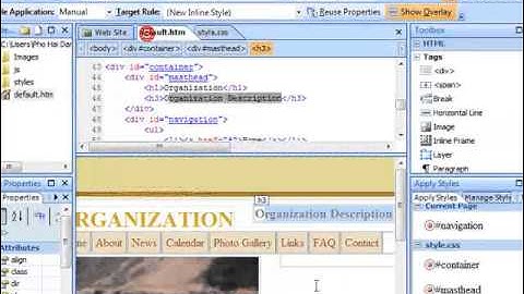 Thiết kế website bằng thẻ div - Expression Web P6
