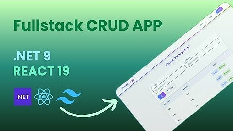 Fullstack application with .net core and react js | dotnet project for beginners