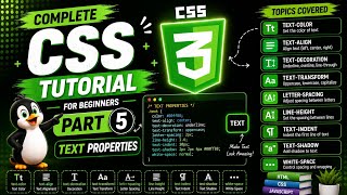 📘 CSS Tutorial Part-5 | CSS Text Properties