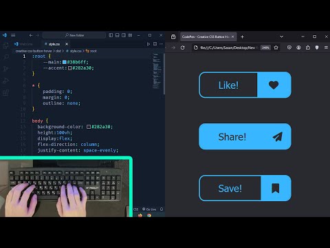 Creating Stunning Button Hover Effects with HTML and CSS | Creative Web Design Tutorial