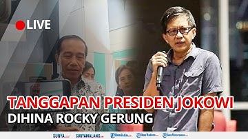 🔴 Rocky Gerung Dianggap Menghina Jokowi, Begini Tanggapan Presiden RI