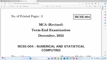 MCSE-004 | 1. (a) Let a = 0·41, b = 0·36 and c = 0·70. Prove that (a-b)/c != a/c-b/c | MCA (REVISED)