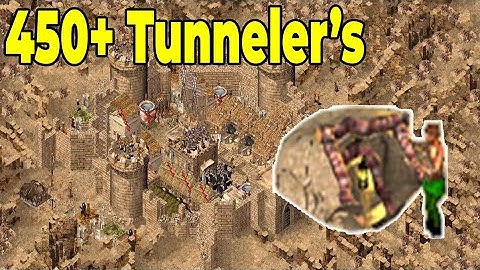 Castle Destruction (450 Tunnelers Vs Emir) - Stronghold Crusader