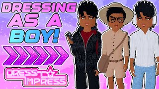 DRESS TO IMPRESS But I can ONLY Dress As a BOY! 💙 *HARD TO WIN?* | Dress To Impress Challenge Roblox