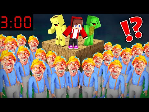 マイゼンとミキーとバナナキッドが1000人の不気味なブリッピに囲まれる - マインクラフトのマイゼンセキュリティハウス