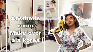 Aesthetic room decor ala korea 한글 | minim budget