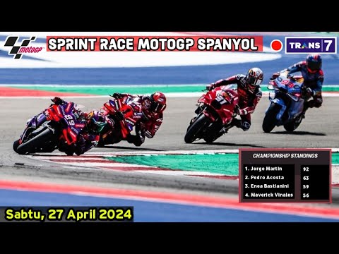 Hasil sprint race MotoGP Spanyol 2024 - Hasil Motogp Hari ini - Klasemen MotoGP 2024 terbaru