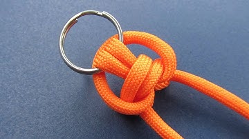 Easy Paracord keychain. Paracord keychain loop knot diy tutorial. Great rope knot trick and skills.