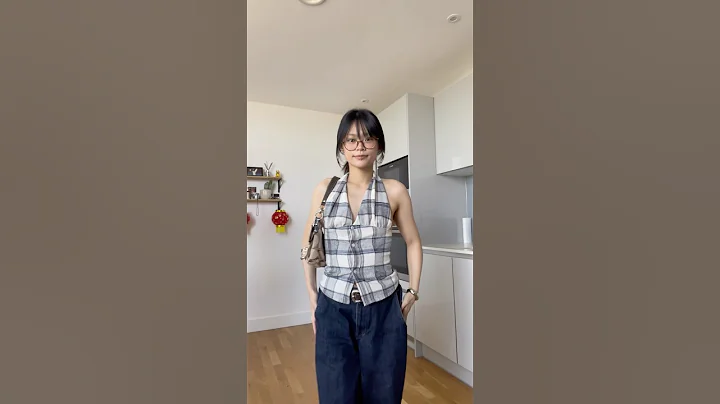 Thrift flip downsize shirt into snatched halter top #thriftflip #upcycling #sewing idea inspo