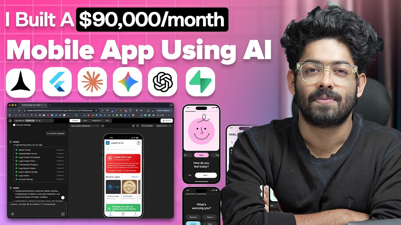 I Built A $90,000 Mobile App Using AI (in 15 minutes) | Rocket.new