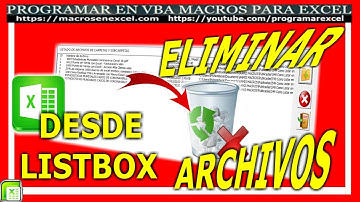 550 ❤️ Como ELIMINAR ARCHIVOS 🔥 DESDE un LISTBOX de Excel VBA