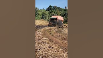 #shorts xe công chở lúa bóc khói cực khoẻ