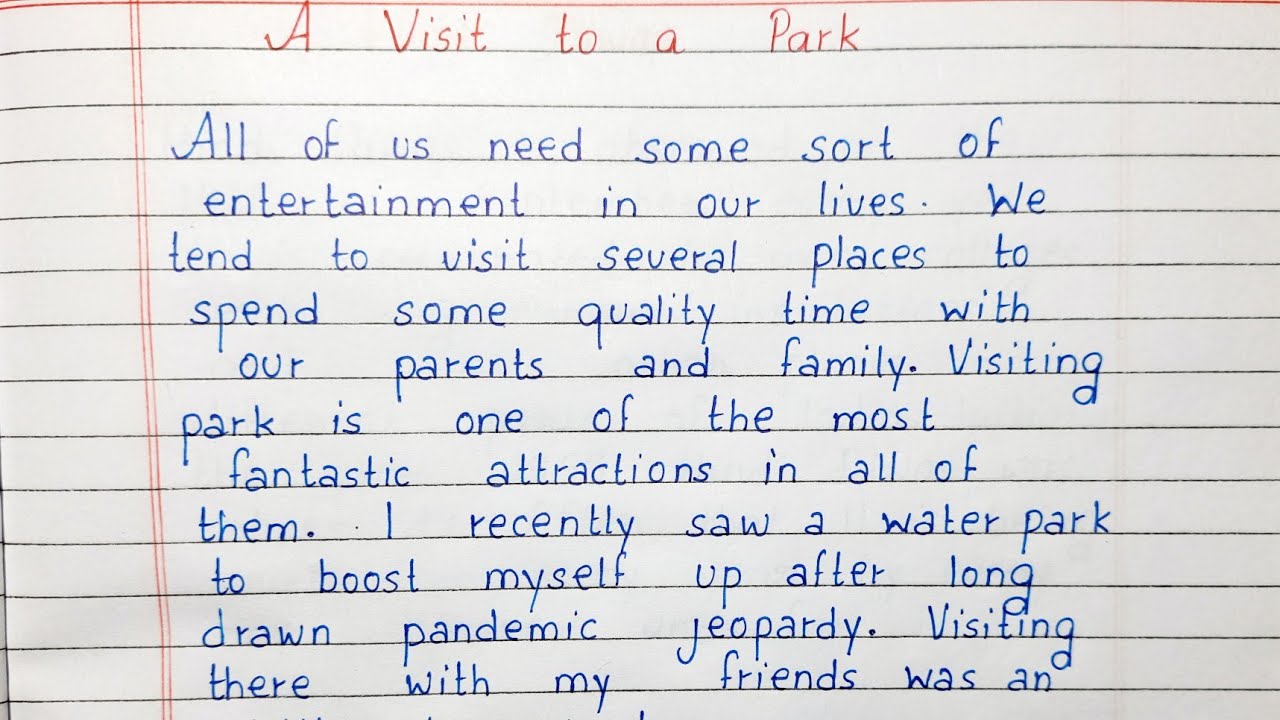 essay describing a park