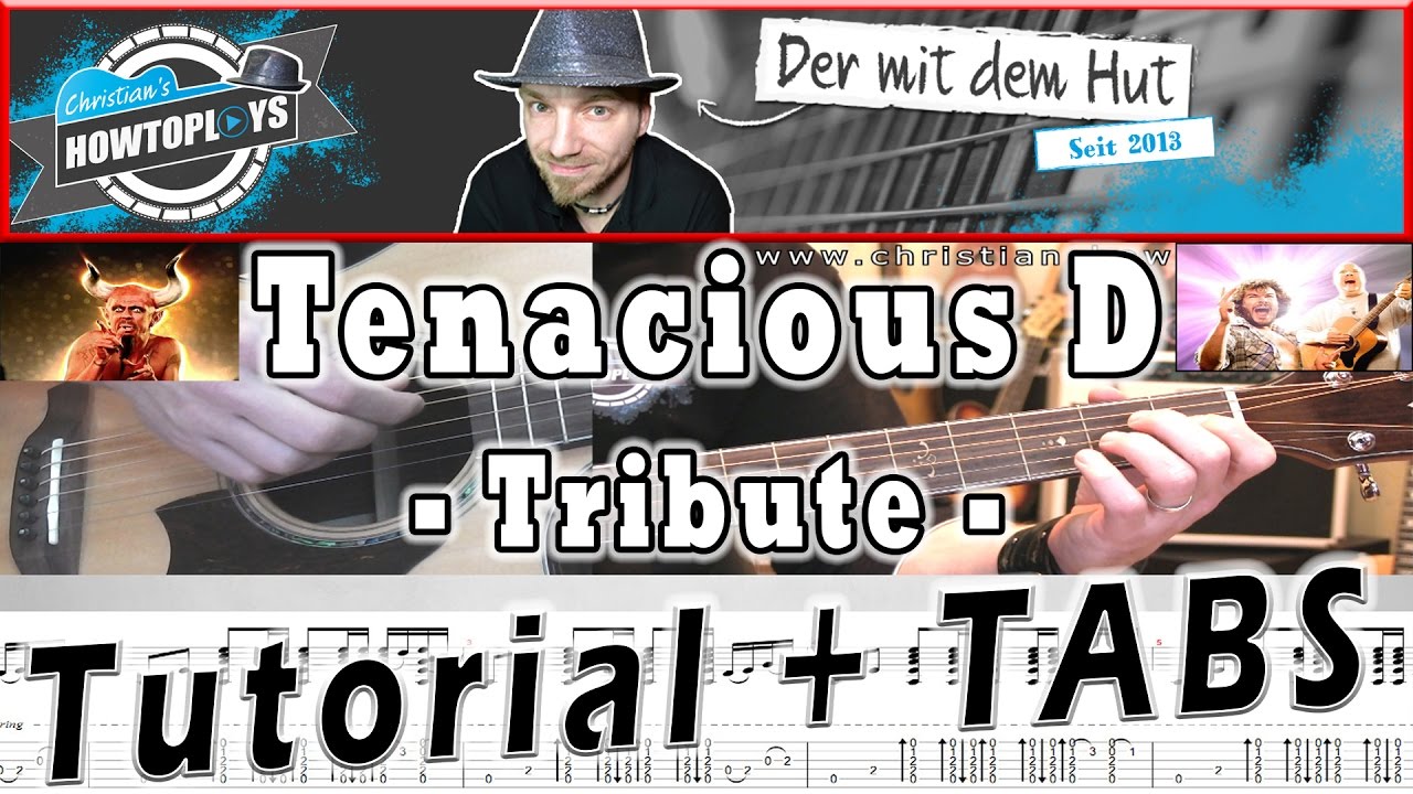 TRIBUTE Tenacious D Gitarren Tutorial + Tabs/Chords How to play