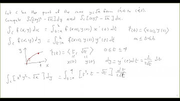 Line Integrals of Scalar Fields With Respect to dx and dy