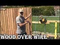 WOODEN  FENCE OVER A WIRE FENCE - WOOD VENEER STYLE EASY TO DO