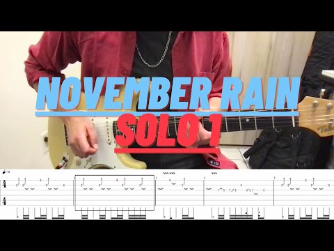 November Rain Slash Guitar Solo 1 With Tabs