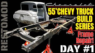 55’ Chevy Truck | Day #1 | Frame!