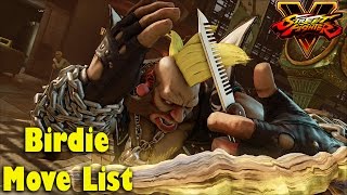Street Fighter V - Birdie Move List screenshot 1