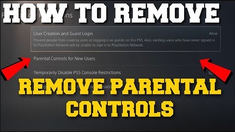PS5 HOW TO REMOVE PARENTAL CONTROL! EASY METHOD