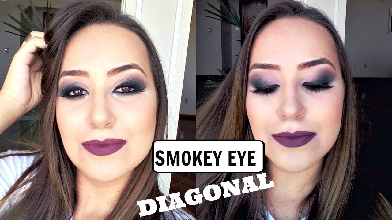 OLHO TUDO BOCA TUDO! Smokey eye diagonal I Tatiana Pereira YouTube
