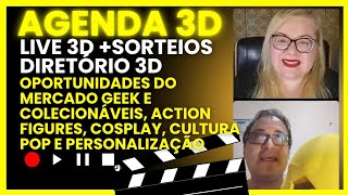 AGENDA 3D +LIVECAST 3D +SORTEIOS 3D #3d #maker #actionfigures #colecionáveis #coleccionismo #eventos