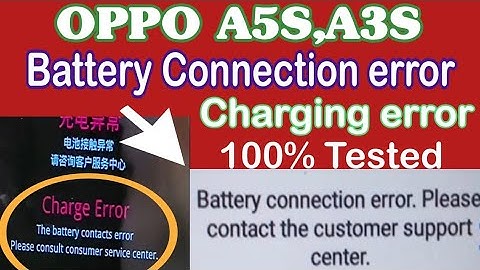 Oppo a5s battery connection error / oppo a5s charging error solution / oppo a5s charging problem