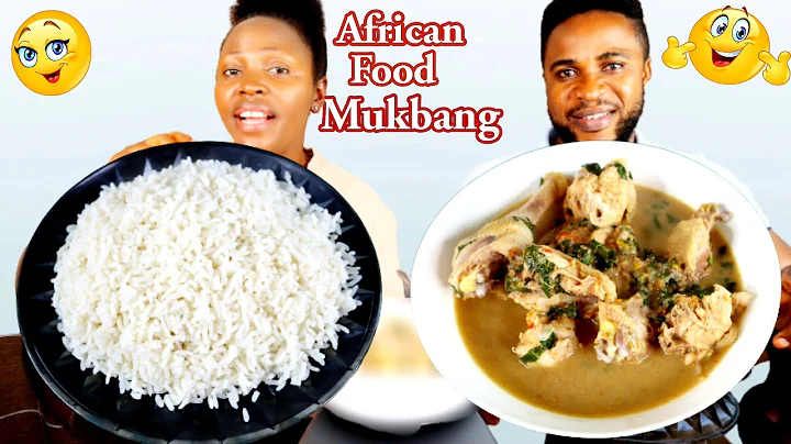 SPEED EATING CHALLENGE | WHITE RICE AND CHICKEN 🐔 PEPPER SOUP | AFRICAN FOOD MUKBANG