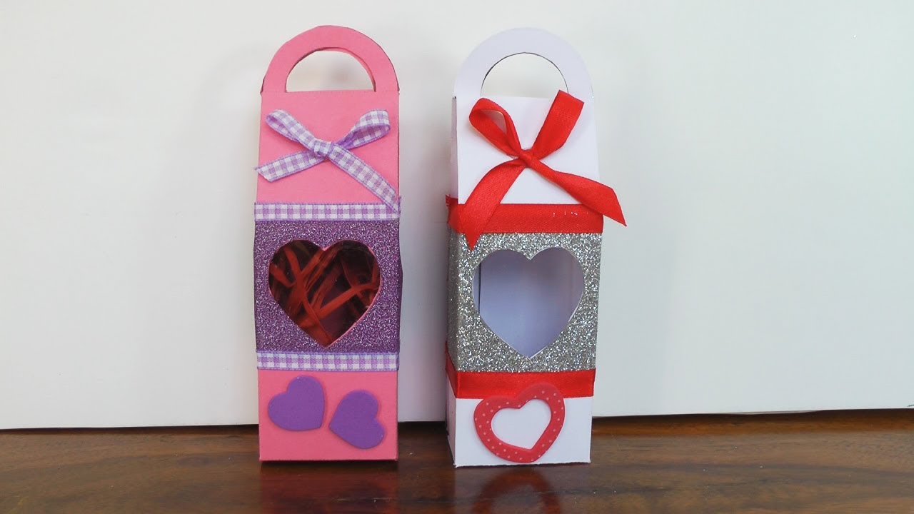 Cómo hacer cajas de regalo fácil Manualidades para San Valentín: 