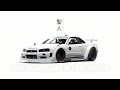 White gtr r34  lofid wallpaper