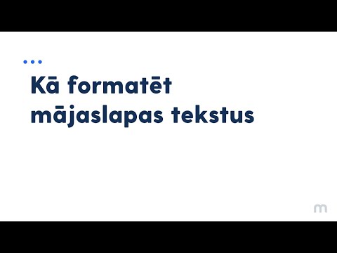 Video: Kā Formatēt Tekstu