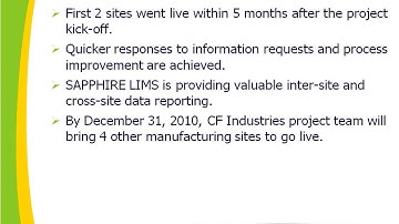 LabVantage & CF Industries - 90-Day, Risk-Free deployment