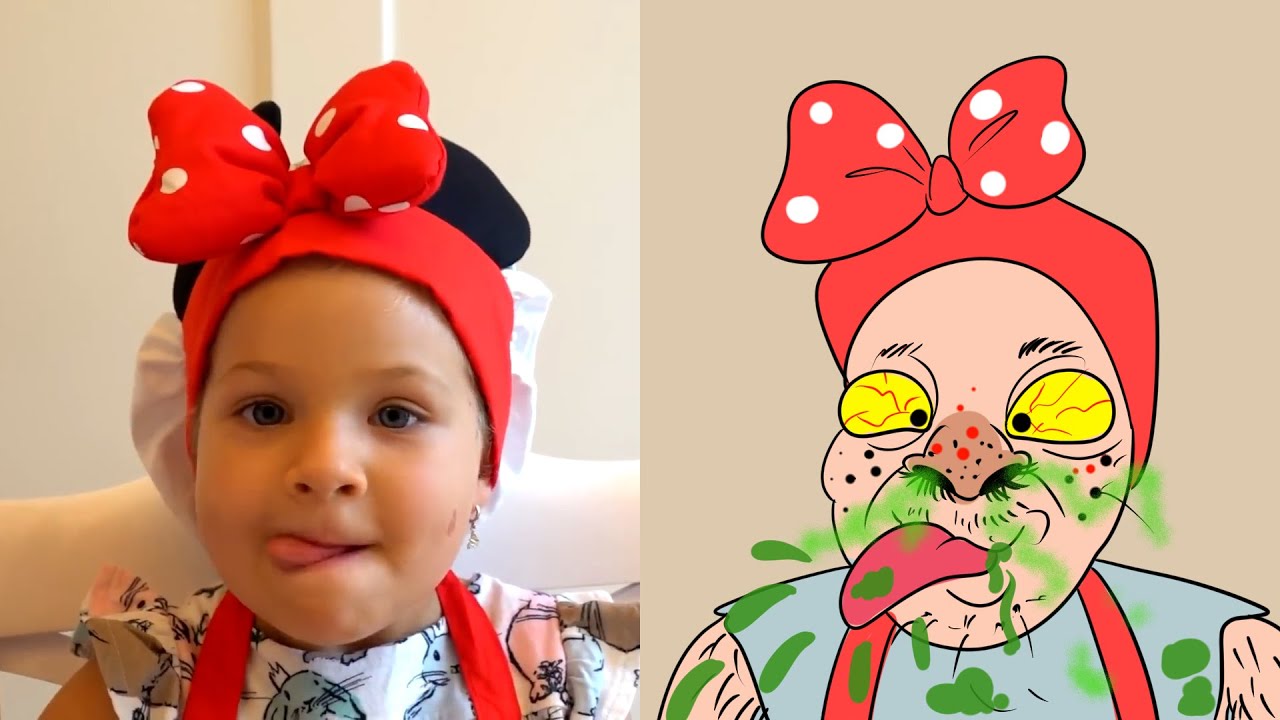 Diana & Dad's birthday surprises and sweets! | Funny Drawing Meme Cartoon Collection