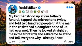 Details (FULL STORY) My brother stood up at our father's funeral, tapped the microphone twice.... Update