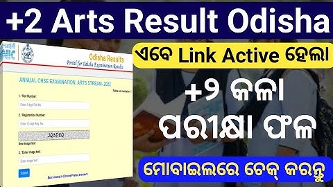 How To Check +2 Arts Results Odisha 2022 |CHSE +2 Arts Result Check Online | Plus 2 Arts Result 2022