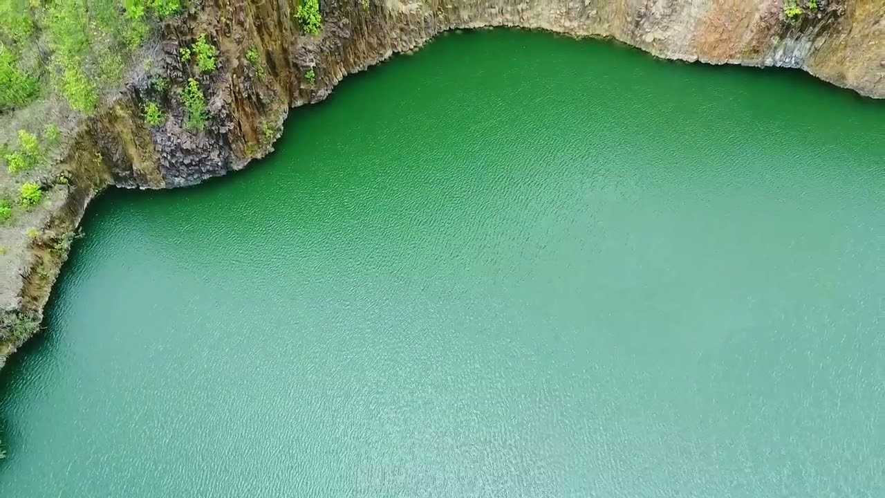Abandoned mine turned to manmade lake