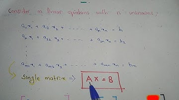 Solution of Non -  homogenous System of Linear Equations