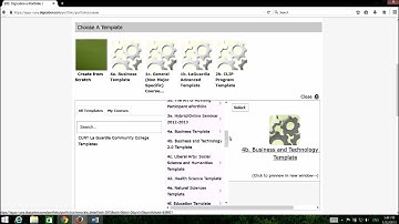 ePortfolio: How to Create the FYS Templates
