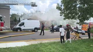 House fire in Dayton Ohio 7-16-2026.      4 fire trucks.  
