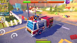Firetruck Crushing Valley Zombies | Zombie Offroad Safari Android Gameplay HD screenshot 5