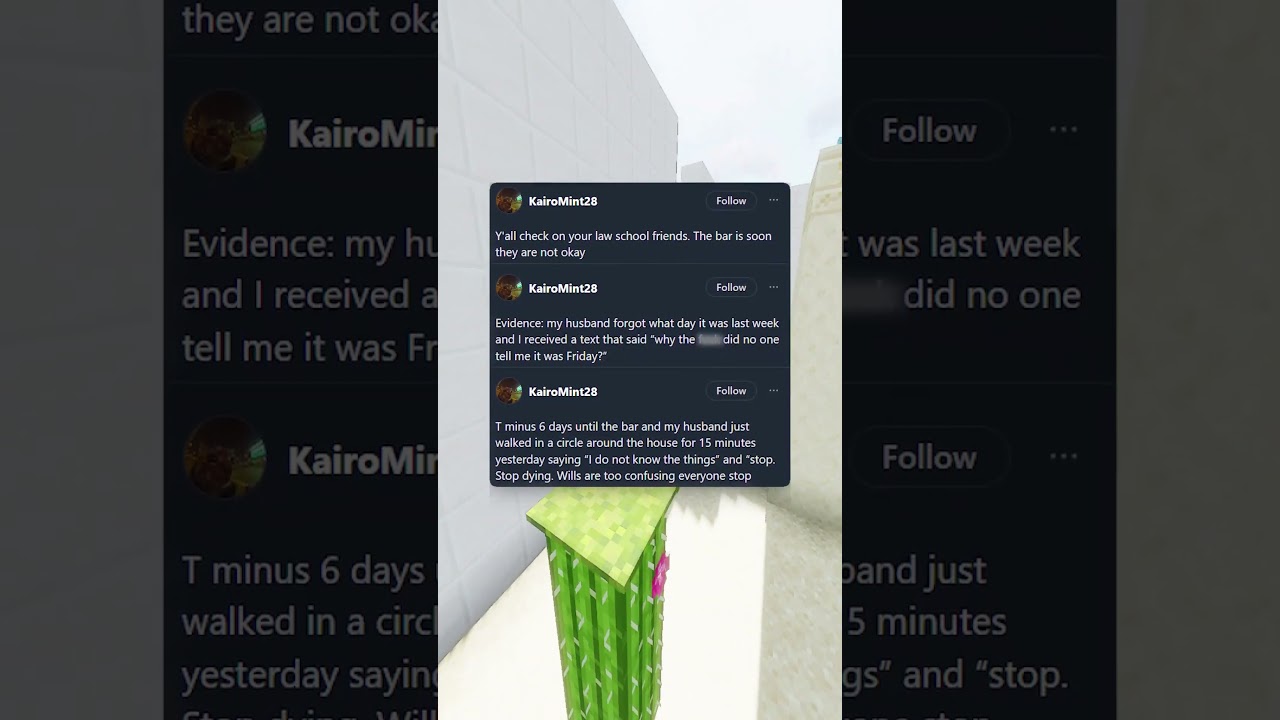 ⚖️ Экзамен на получение адвокатской лицензии его изматывает