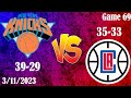 New York Knicks VS Los Angeles Clippers Live Play-By-Play Commentary
