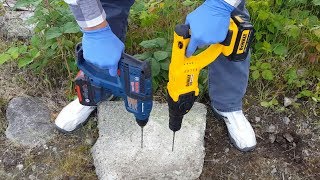 Makita vs Bosch vs DeWalt. Part 2. Cordless Rotary Hammer Drills RHH181 Bulldog, DCH133,  BHR241Z