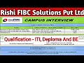 Rishi fibc solutions pvt ltd rishi fibc solutions pvt ltd campus placement 2023 deploma job 