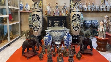 13/11/25.Cặp Lộc bình khảm ốc xà cừ cao cấp.Nhất thống Tàu xưa VIP.Gốm tàu xưa.Đồng Xưa 0973.629.296