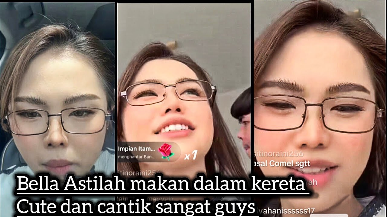Bella Astilah makan dalam kereta cute dan cantik guys