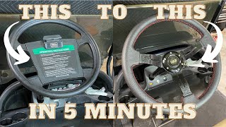 EASIEST Golf Cart Modification  Club Car Precedent Steering Wheel Replacement